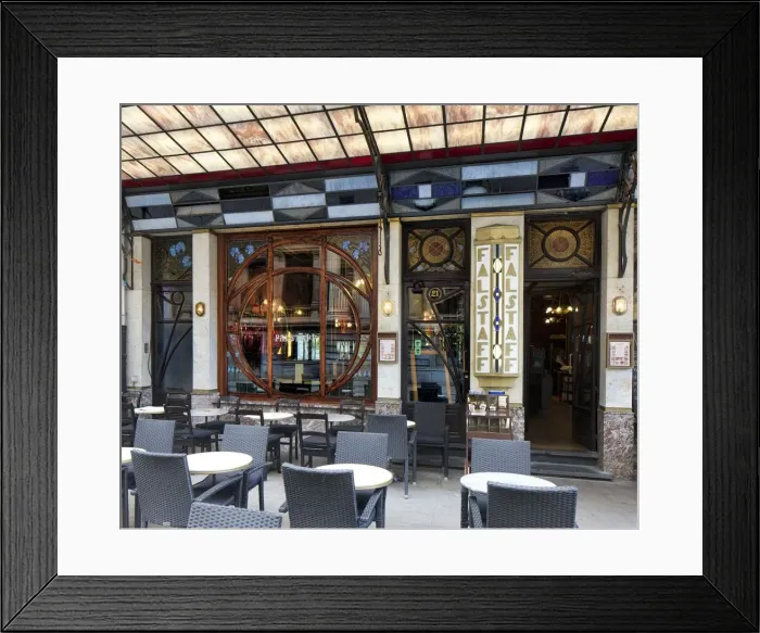 Framed Print : Taverne-Restaurant Falstaff, 17-19 Rue Henri Maus, Brussels, Belgium, (1903), c2014-2017 Artist Framed Print : Taverne-Restaurant Falstaff, 17-19 Rue Henri Maus, Brussels, Belgium, (1903), c2014-2017 Artist