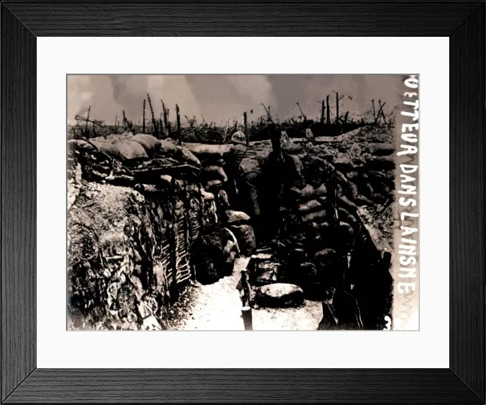 Framed Print : Look-out post, France, c1914-c1918