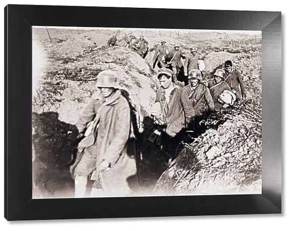 Germans surrendering at Laffaux, northern France, c1914-c1918