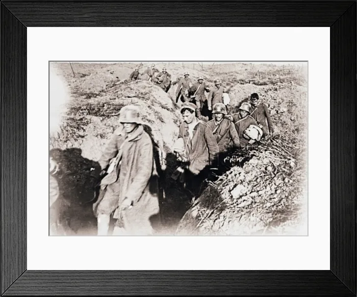 Framed Print : Germans surrendering at Laffaux, northern France, c1914-c1918 Framed Print : Germans surrendering at Laffaux, northern France, c1914-c1918