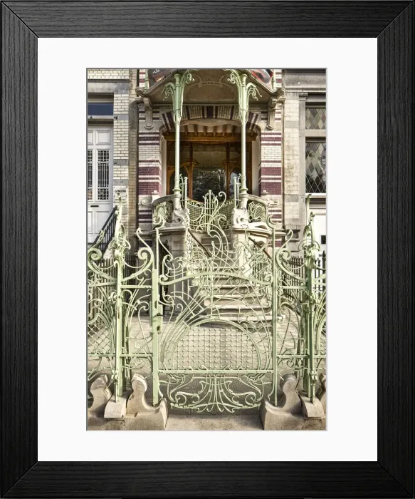 Framed Print : Maison Saint Cyr, 11 Square Ambiorix, (1900), Brussels, Belgium, c2014-2017. Artist Framed Print : Maison Saint Cyr, 11 Square Ambiorix, (1900), Brussels, Belgium, c2014-2017. Artist