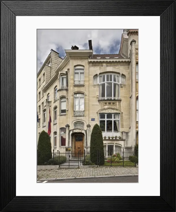 Framed Print : Hotel van Eetvelde, 2 Av. Palmerston, Brussels, Belgium, (1898), c2014-2017. Artist Framed Print : Hotel van Eetvelde, 2 Av. Palmerston, Brussels, Belgium, (1898), c2014-2017. Artist