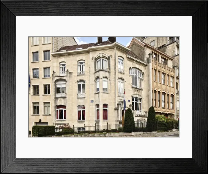 Framed Print : Hotel van Eetvelde, 2 Av. Palmerston, Brussels, Belgium, (1898), c2014-2017. Artist Framed Print : Hotel van Eetvelde, 2 Av. Palmerston, Brussels, Belgium, (1898), c2014-2017. Artist