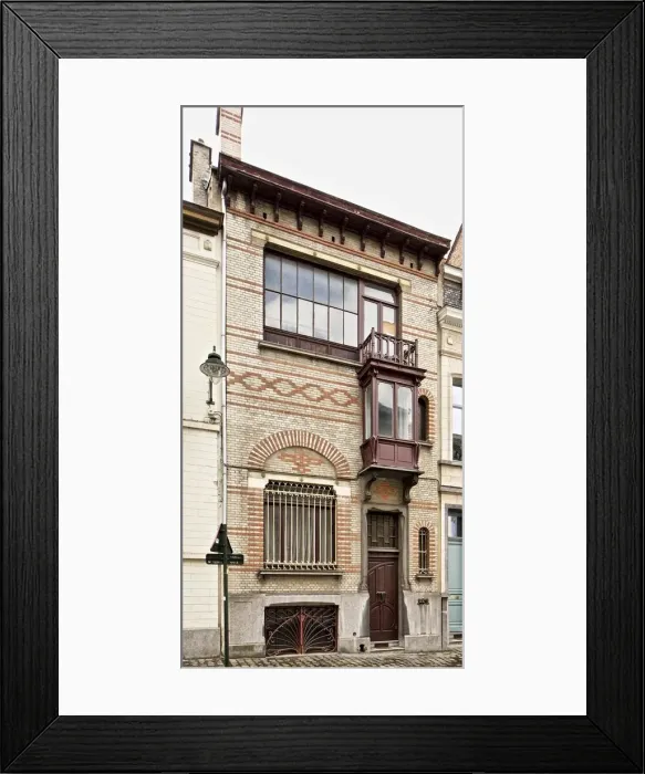 Framed Print : 103 Rue Charles Quint, Brussels, Belgium, (1898) c2014-2017. Artist: Alan John Ainsworth