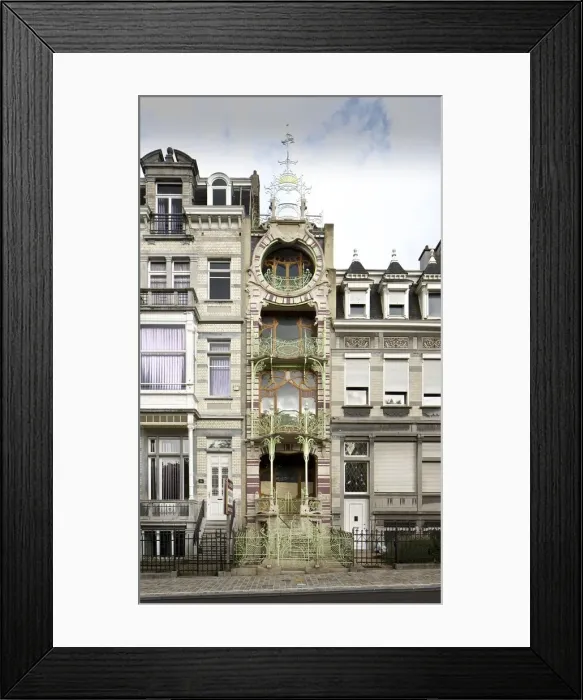 Framed Print : Maison St. Cyr, 11 Square Ambiorix, Brussels, Belgium, (1900), c2014-2017. Artist Framed Print : Maison St. Cyr, 11 Square Ambiorix, Brussels, Belgium, (1900), c2014-2017. Artist