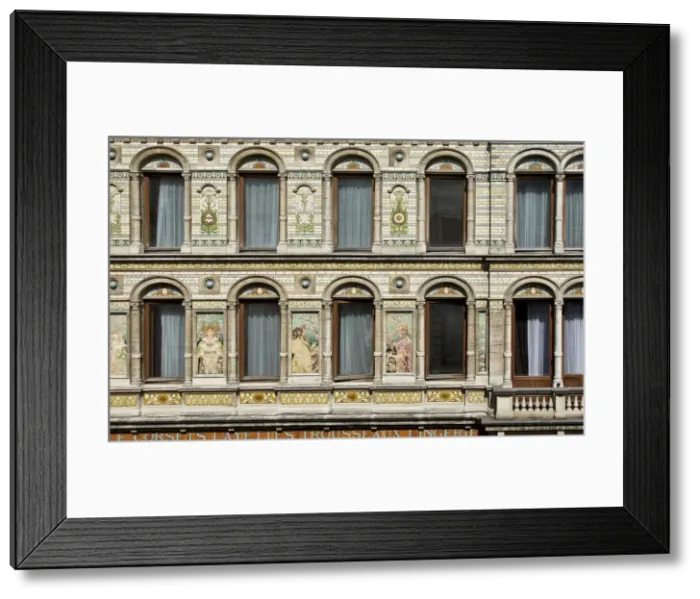 Framed Print : Grandes Magasins De Blanc, 32-34 Rue du Marche au Poulets, Brussels, (1896-1897), c2014-2017 Framed Print : Grandes Magasins De Blanc, 32-34 Rue du Marche au Poulets, Brussels, (1896-1897), c2014-2017