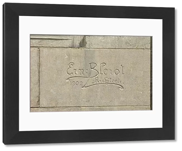 Ernest Blerot carved signature, 1902, (c2014-2017). Artist: Alan John Ainsworth