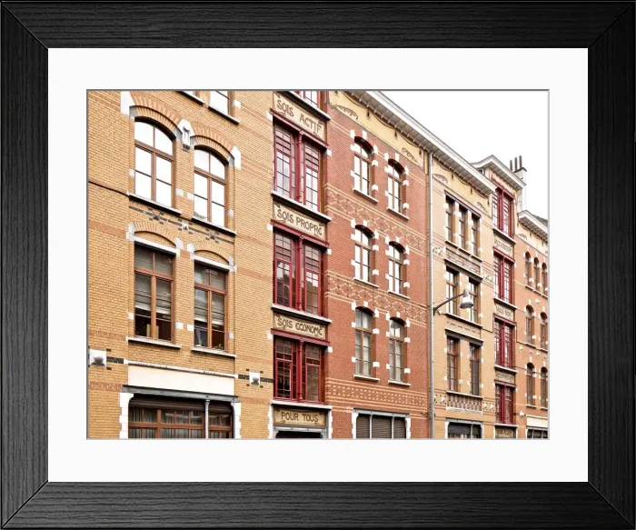 Framed Print : Foyer Schaerbeek, 53-59 Rue Victor Hugo, Brussels, Belgium, (1909) c2014-2017. Artist Framed Print : Foyer Schaerbeek, 53-59 Rue Victor Hugo, Brussels, Belgium, (1909) c2014-2017. Artist
