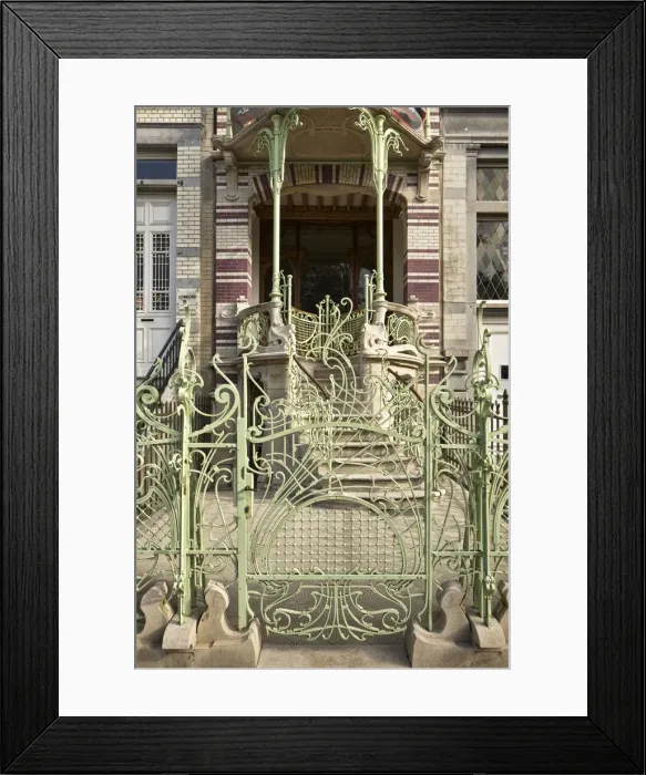 Framed Print : Maison St. Cyr, 11 Square Ambiorix, Brussels, Belgium, (1900), c2014-2017. Artist Framed Print : Maison St. Cyr, 11 Square Ambiorix, Brussels, Belgium, (1900), c2014-2017. Artist