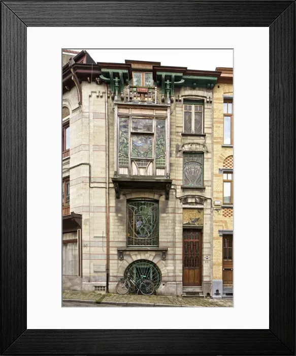 Framed Print : Maison Jaspar, 32-34 Rue Andre Van Hasselt, Brussels, Belgium, (1900), c2014-2017 Framed Print : Maison Jaspar, 32-34 Rue Andre Van Hasselt, Brussels, Belgium, (1900), c2014-2017