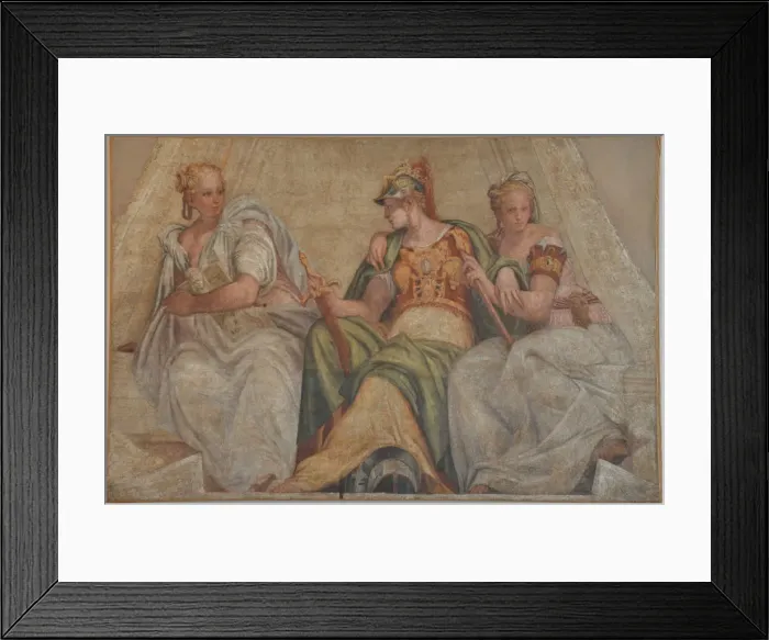 Framed Print : Minerva between Geometry and Arithmetics, 1551 Framed Print : Minerva between Geometry and Arithmetics, 1551