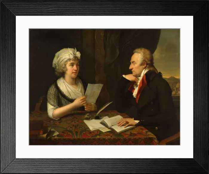 Framed Print : The poet Count Vittorio Alfieri (1749-1803) and Princess Louise of Stolberg-Gedern (1752-1824) Framed Print : The poet Count Vittorio Alfieri (1749-1803) and Princess Louise of Stolberg-Gedern (1752-1824)