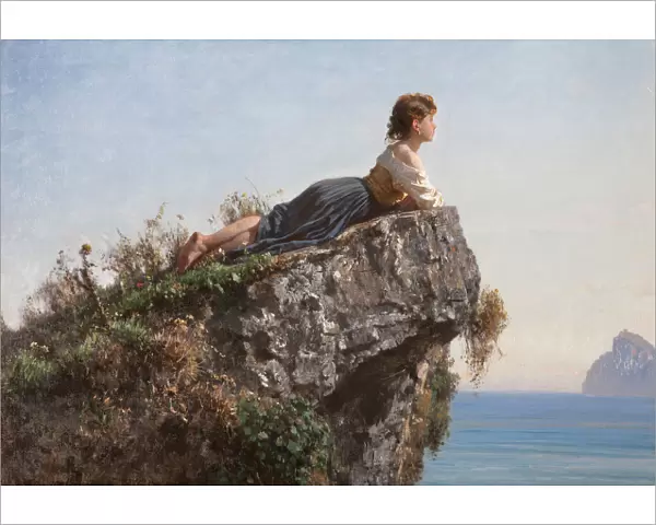 La fanciulla sulla roccia a Sorrento (The girl on the rock in Sorrento), 1871