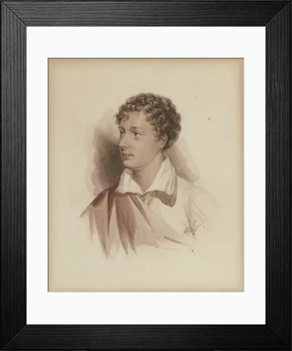 Framed Print : Portrait of George Gordon Byron, 6th Baron Byron (1788-1824) After a portrait of 1808, 1831 Framed Print : Portrait of George Gordon Byron, 6th Baron Byron (1788-1824) After a portrait of 1808, 1831