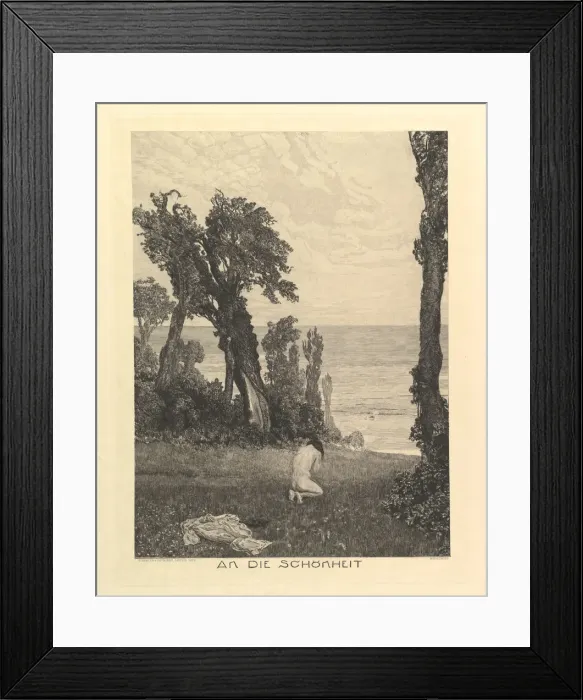 Framed Print : To Beauty. (from the series On Death II), 1898-1910 Framed Print : To Beauty. (from the series On Death II), 1898-1910