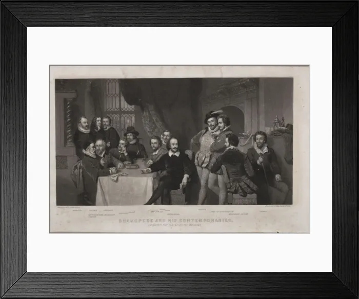 Framed Print : Shakespeare and His Contemporaries (after John Faed), 1860 Framed Print : Shakespeare and His Contemporaries (after John Faed), 1860