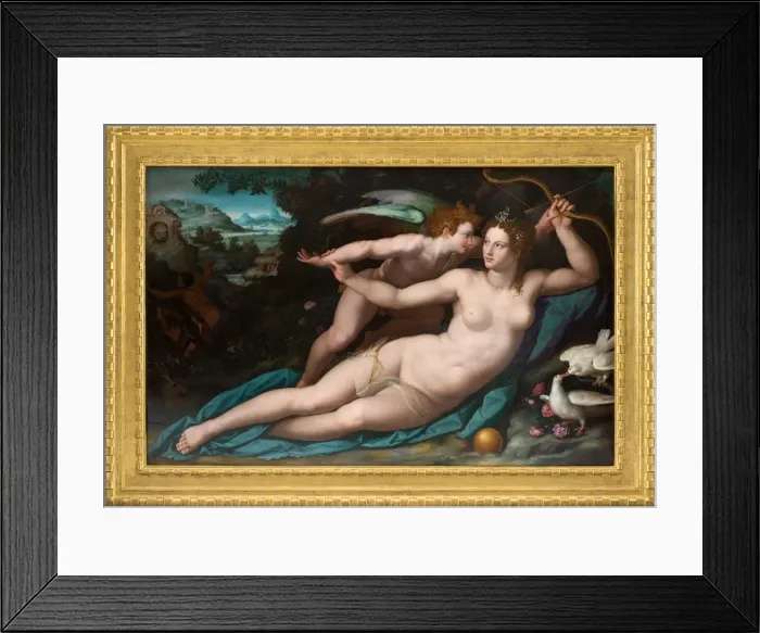 Framed Print : Venus and Amor, ca 1578 Framed Print : Venus and Amor, ca 1578