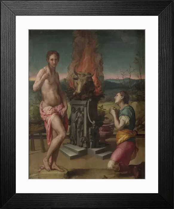 Framed Print : Pygmalion and Galatea, ca 1530 Framed Print : Pygmalion and Galatea, ca 1530