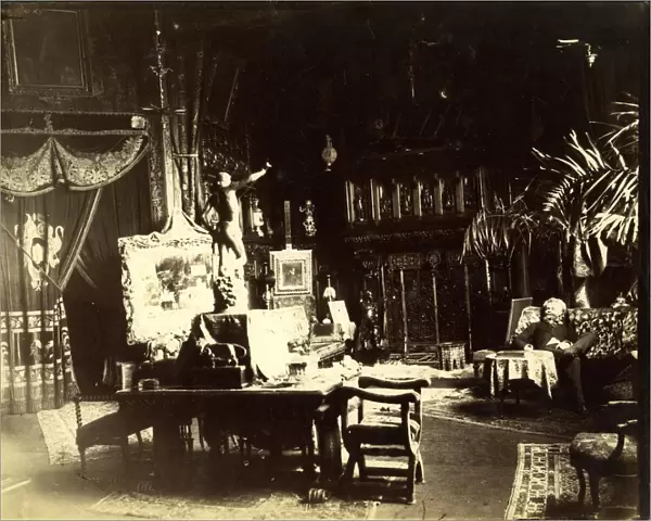 Mihaly Munkacsy (1844-1900) in his workshop, c. 1890