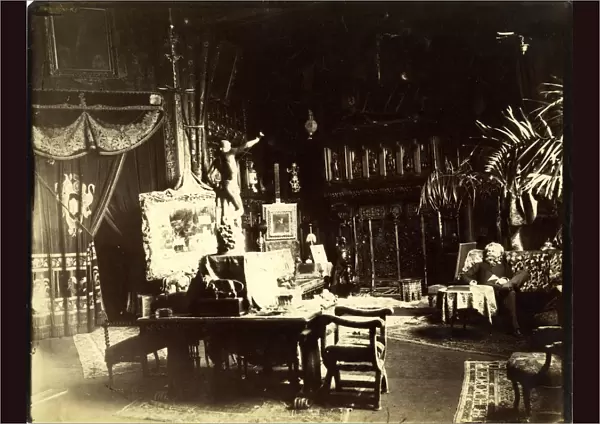 Mihaly Munkacsy (1844-1900) in his workshop, c. 1890