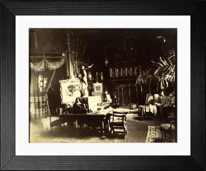 Framed Print : Mihaly Munkacsy (1844-1900) in his workshop, c. 1890 Framed Print : Mihaly Munkacsy (1844-1900) in his workshop, c. 1890