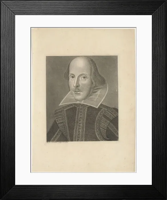 Framed Print : Portrait of William Shakespeare (1564-1616), ca 1625 Framed Print : Portrait of William Shakespeare (1564-1616), ca 1625