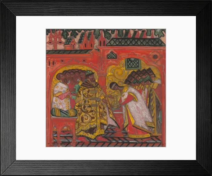 Framed Print : Betrothal of the Tsar Alexei Mikhailovich and Natalia Naryshkina, 1916 Framed Print : Betrothal of the Tsar Alexei Mikhailovich and Natalia Naryshkina, 1916