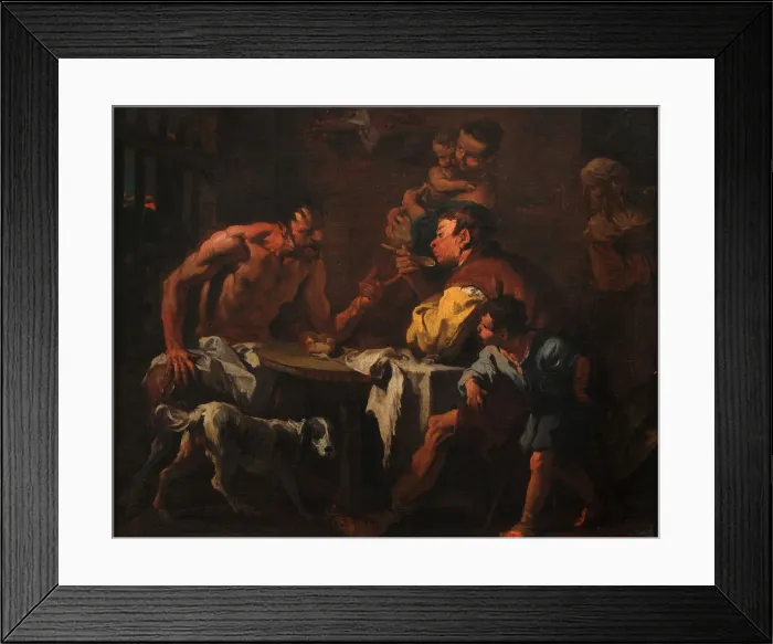 Framed Print : Satyr and peasant family Framed Print : Satyr and peasant family