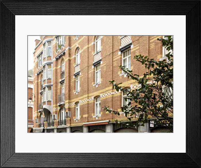 Framed Print : Cite Hellemans, Rue Blaes, Brussels, Belgium, (c1905-1914), c2014-2017. Artist: Alan John Ainsworth
