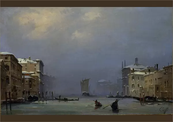 Snow and fog on the Grand canal, c. 1840