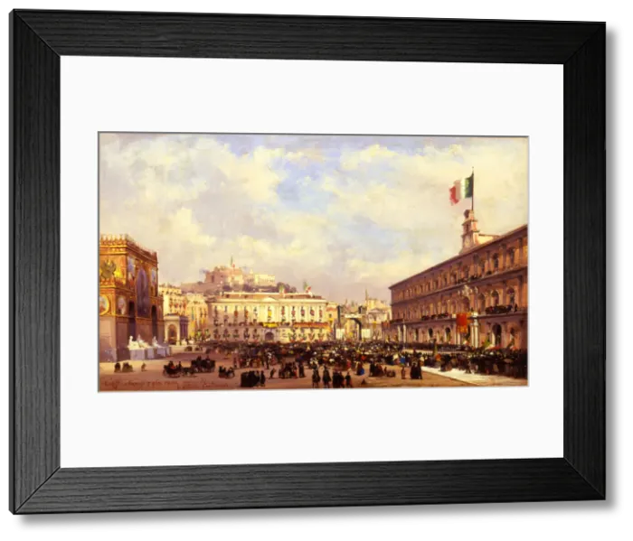 Framed Print : Arrival of Vittorio Emanuele II in Naples, 1860 Framed Print : Arrival of Vittorio Emanuele II in Naples, 1860