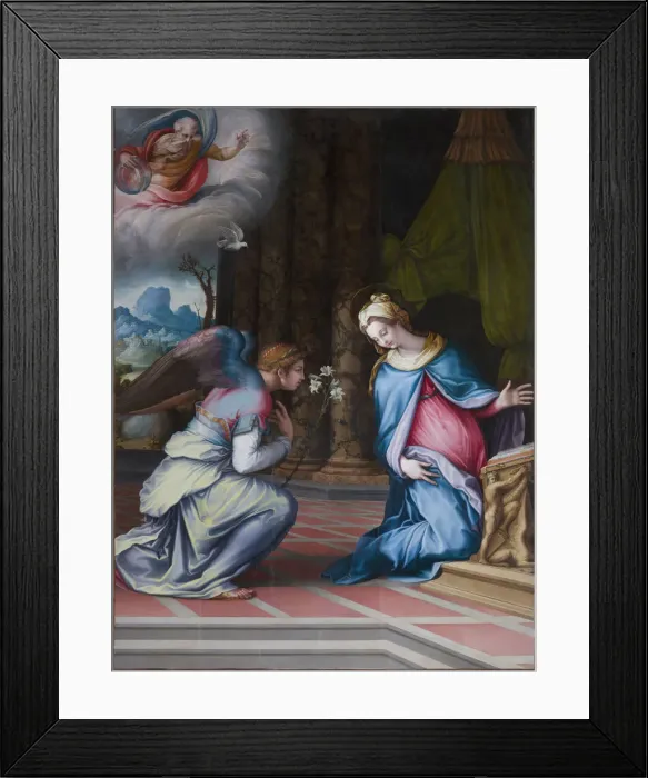 Framed Print : The Annunciation, ca 1534 Framed Print : The Annunciation, ca 1534