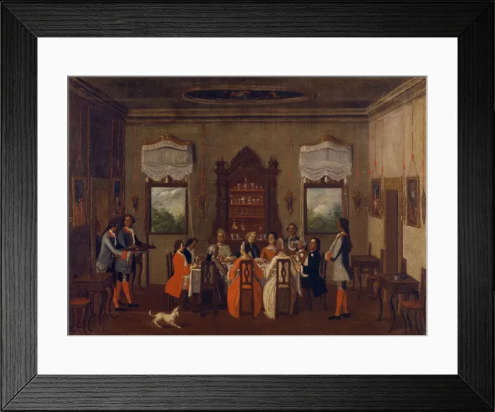 Framed Print : Breakfast in the villa, Between 1760 and 1799 Framed Print : Breakfast in the villa, Between 1760 and 1799