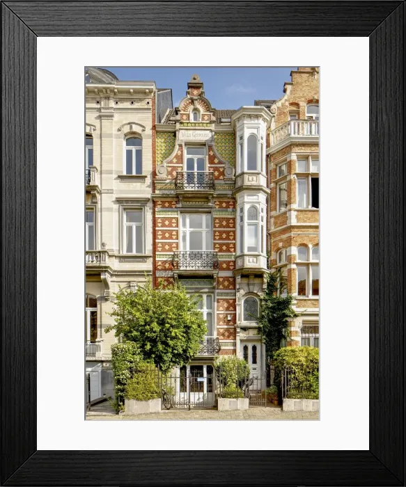 Framed Print : Villa Germaine, 24 AV. Palmeston, Brussels, Belgium, (1897), c2014-2017 Framed Print : Villa Germaine, 24 AV. Palmeston, Brussels, Belgium, (1897), c2014-2017