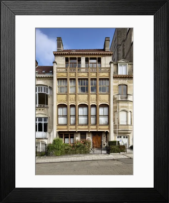 Framed Print : Hotel van Eetvelds, Av. Palmeston, Brussels, Belgium, (1895), c2014-2017. Artist Framed Print : Hotel van Eetvelds, Av. Palmeston, Brussels, Belgium, (1895), c2014-2017. Artist