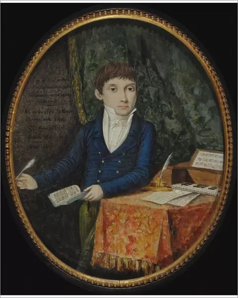 Portrait of the composer Gaetano Donizetti (1797-1848) as a youth, 1810s