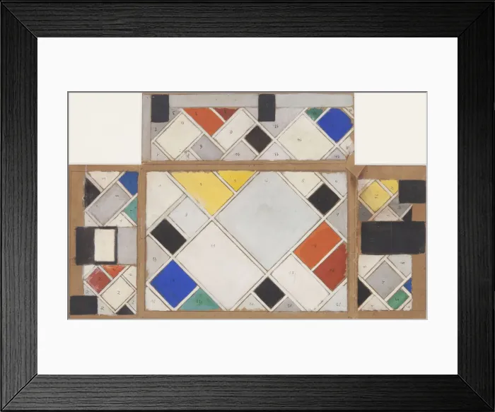 Framed Print : Design for ceiling and walls of Cafe Aubette in Strasbourg, 1926-1927 Framed Print : Design for ceiling and walls of Cafe Aubette in Strasbourg, 1926-1927