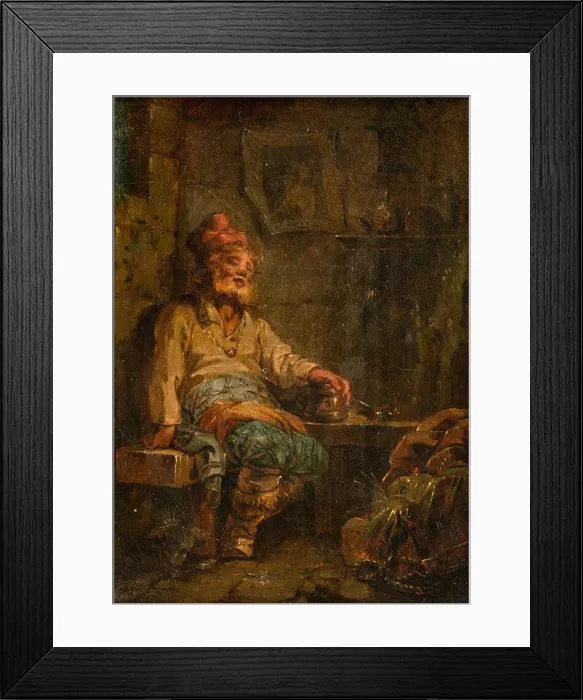 Framed Print : Russian peasant resting, 1760s Framed Print : Russian peasant resting, 1760s