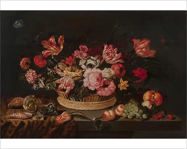Basket of flowers and shells, 1639