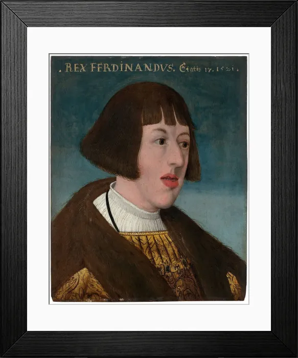 Framed Print : Portrait of Emperor Ferdinand I (1503-1564), 1521 Framed Print : Portrait of Emperor Ferdinand I (1503-1564), 1521