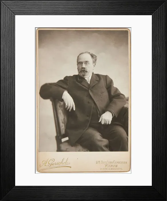 Framed Print : Portrait of Emile Zola (1840-1902), ca 1895-1900 Framed Print : Portrait of Emile Zola (1840-1902), ca 1895-1900