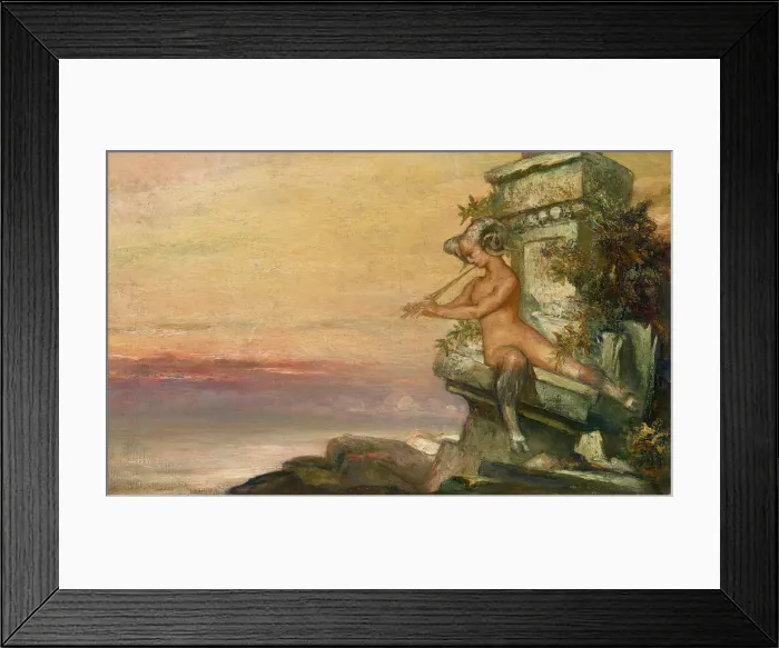 Framed Print : A faun playing the flute Framed Print : A faun playing the flute