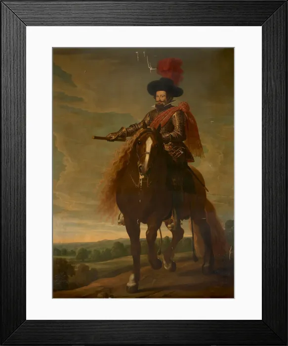 Framed Print : Equestrian Portrait of Gaspar de Guzman, Count-Duke of Olivares (1587-1645) Framed Print : Equestrian Portrait of Gaspar de Guzman, Count-Duke of Olivares (1587-1645)