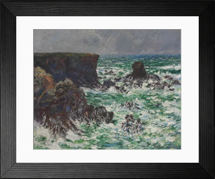 Framed Print : Port-Coton, Rochers du Lion (Lion Rock), 1886 Framed Print : Port-Coton, Rochers du Lion (Lion Rock), 1886