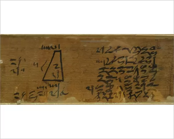 The Moscow Mathematical Papyrus (Golenishchev Mathematical Papyrus) Detail: 14th problem, ca 1840BC
