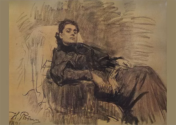 Portrait of the actress Eleonora Duse (1858-1924), 1891