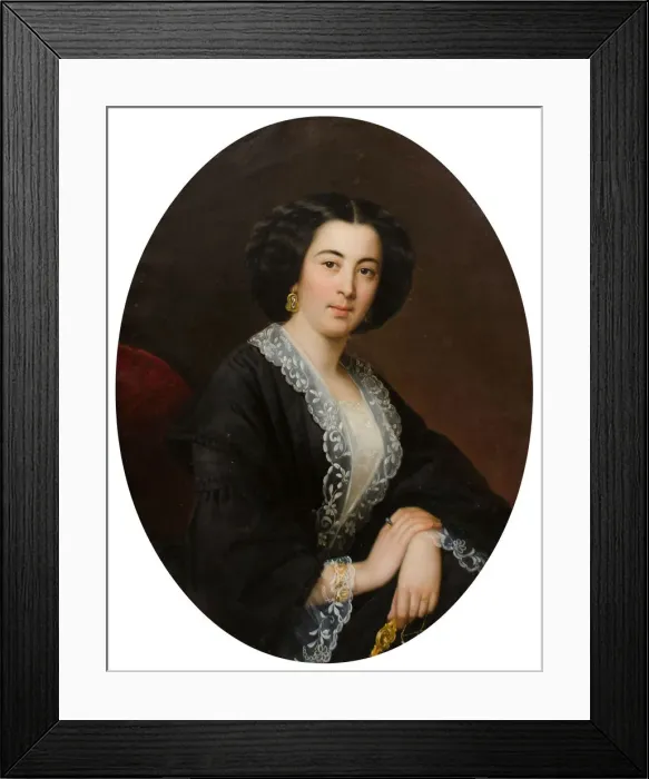 Framed Print : Portrait of Yelizaveta Dmitrievna Baryatinskaya, nee Orbeliani (1833-1899), 1850s Framed Print : Portrait of Yelizaveta Dmitrievna Baryatinskaya, nee Orbeliani (1833-1899), 1850s