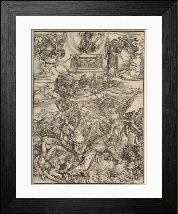 Framed Print : The Four Avenging Angels of Euphrates. From Apocalypsis cum Figuris, c. 1497 Framed Print : The Four Avenging Angels of Euphrates. From Apocalypsis cum Figuris, c. 1497