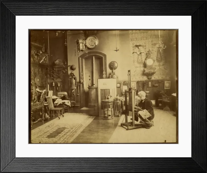 Framed Print : Jean-Leon Gerome (1824-1904) in his workshop, c. 1890 Framed Print : Jean-Leon Gerome (1824-1904) in his workshop, c. 1890