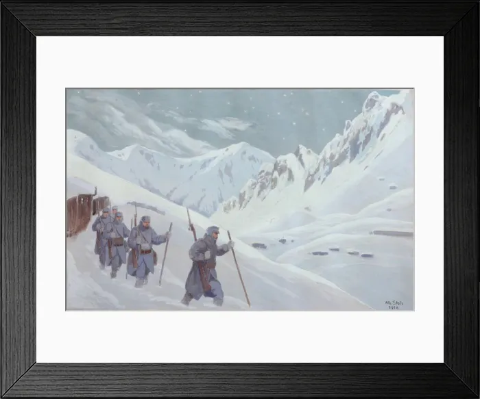 Framed Print : The Alpine Patrol, 1916 Framed Print : The Alpine Patrol, 1916